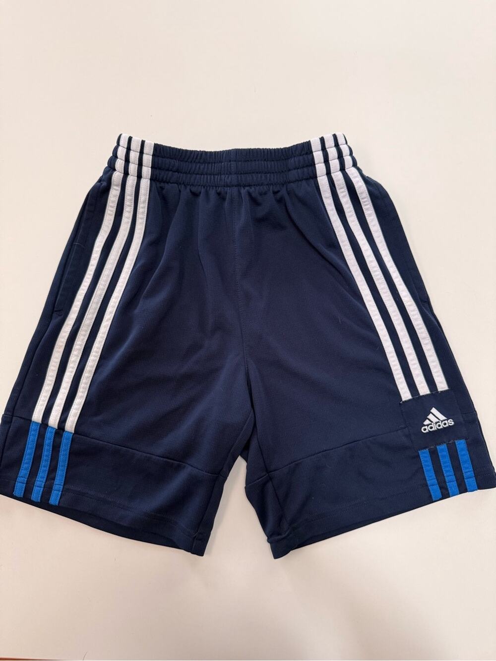 3/$25 adidas Navy Blue Kids Athletic Shorts Sz Medium (10/12)